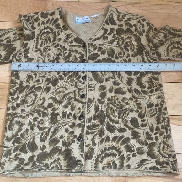 Alfred Dunner Vintage Floral Patterned Sweater - Picture 3 of 16